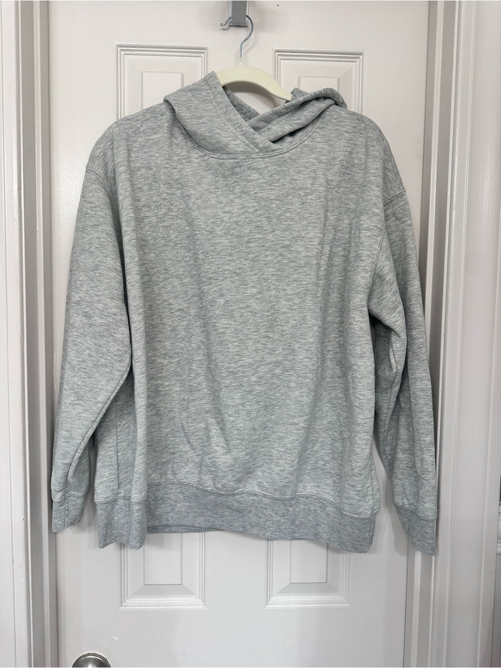 just be Light Gray Crewneck Hoodie